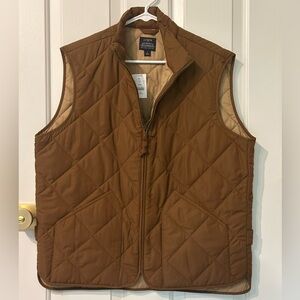 J. Crew Quilted Brown Sleeveless Vest